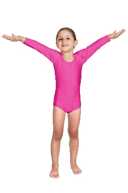 BODY DANZA LYCRA MANICA LUNGA FUCSIA BABY